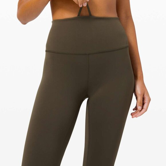 NWT Lululemon Wunder Train High-Rise Tight 25" - Dark Olive - Picture 4 of 5